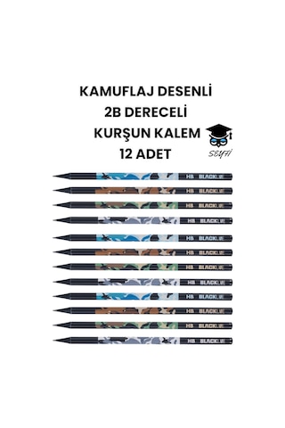 Kedi-köpek Desenli 2b Dereceli Kurşun Kalem 12 Adet Adel 12 Adet