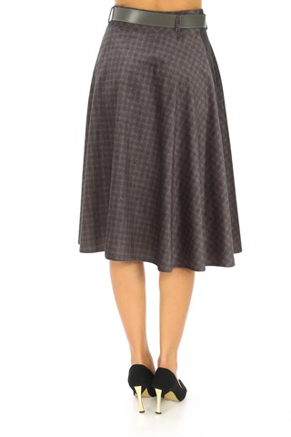 Soralline Kadın Etek Kışlık Kloş 780 Fantazi Gri