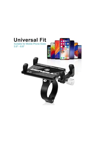 Forte Gt 2084-4 Ayarlı Alüminyum Alaşımlı Kauçuk Bisiklet Gidon Telefon Tutacağı