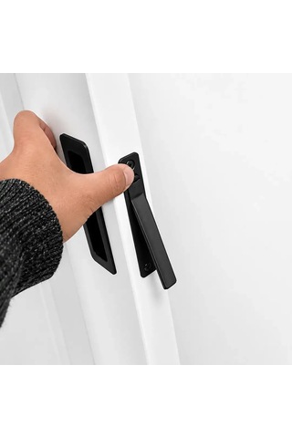 Sese 96mm Gömme Basma Sürgü Kapı Çekme Kolu Siyah 129-96-02