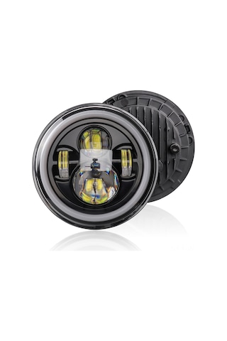 Wezone 7 İnç 70w 12v Led Motor Gücü Farı, 6000k Beyaz Işık, Ip67 Su Geçirmez, 50000 Saat Ömür, Klasik Stili Uygun