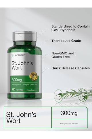 Horbäach St John's Wort Herbal Extract 300 Mg 120 Caps Aromasız
