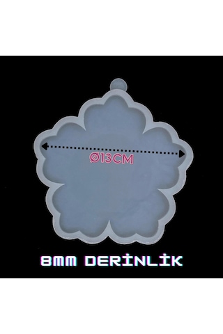 Epoksikalipmarketi Epoksi Silikon Kalıp Çiçek Bardak Altlığı