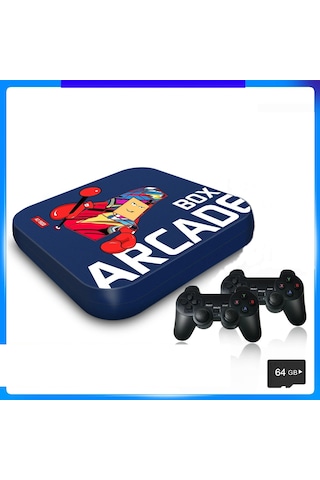 Ps1/psp/n64 Retro Oyun Konsolu 4k Hd Destekli Mavi Renk
