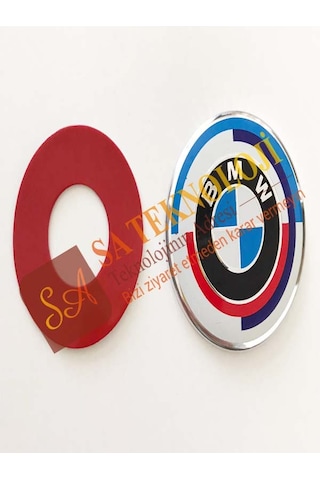 Bmw direksiyon logo 47 mm Aliminyum(NewType Mavi-Beyaz)