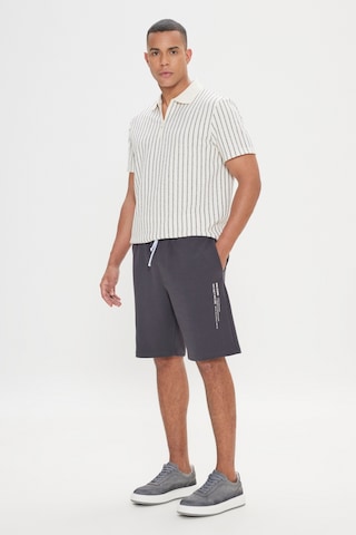 Ac&Co / Altınyıldız Classics Erkek Koyu Grı Standart Fit Normal Kesim Cepli Rahat Örme Şort Koyu Gri