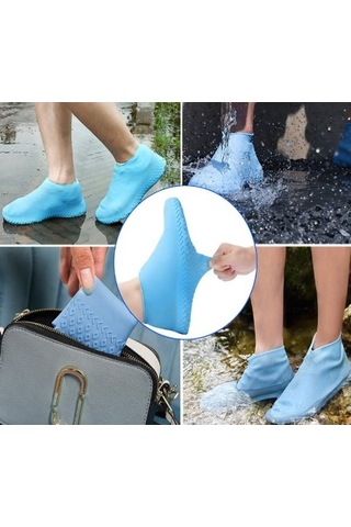 Büro Ev Ofis İnsanı İçin L Beden Sızdırmaz Ayakkabı Kılıfı Gri