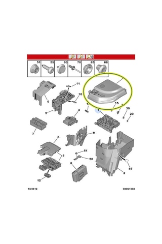 6500ca Sigorta Kutu Üst Kapak 307/c4/308