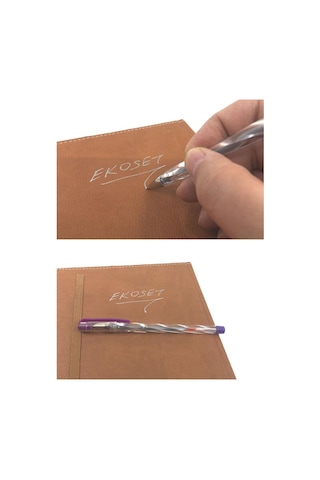 Ekoset Gümüş Deri Kalemi 2 Adet ve 100 Adet Kalem içi