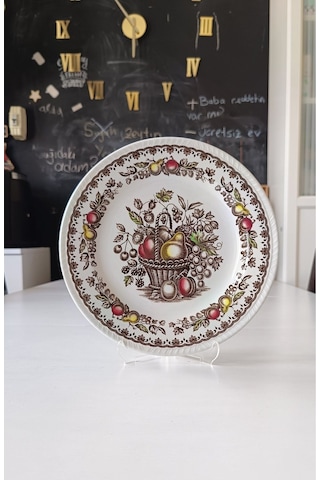 Nurantik Windsor İngiliz Servis Tabağı Meyveli 25 Cm Çok Renkli
