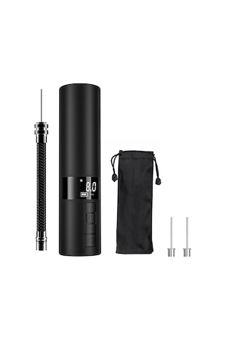 Mufunye 12 Psı Akıllı Spor Topu Hava Pompa, Dijital Göstergeli, El Fenerli, Taşınabilir, Pil İle Çalışır Lastik Uygun Değil