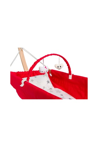 Holmen Fethiye Cibinlikli Ahşap Hamak Kırmızı