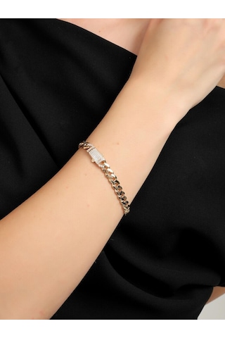 Altın Gurmet Bileklik İtaly Kilit 19 Cm En 5 Mm T14444 Renkli