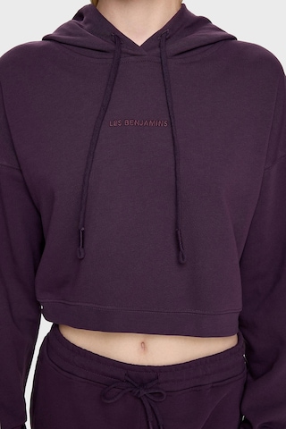 Les Benjamins Bayan Sweat Lb24fwessfuhd-303 Mor Mor