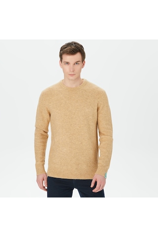 Scotch&soda Erkek Kahverengi Yün Karışımlı Kazak