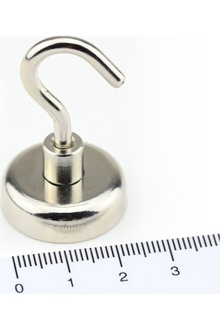 25mm Mıknatıs Güçlü Neodyum Askı Kanca Mıknatıs Tekli Paket N35