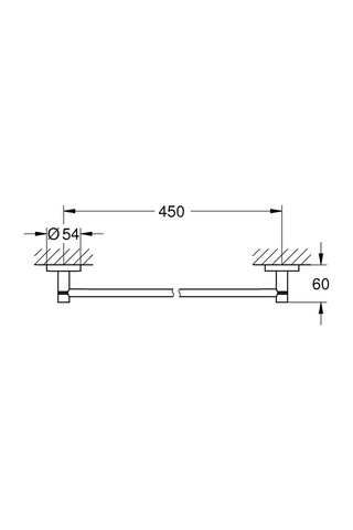 Start Quickfix Uzun Havluluk 504mm Duş / Banyo Aksesuarları Krom 41197000 Diğer