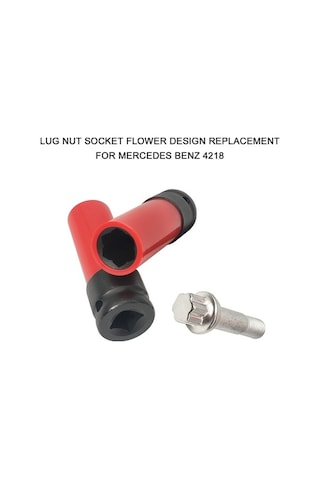 Novahub Mercedes-benz İçin 17mm 6-uçlu Çiçek Desenli Çelik Bijon Anahtarı - 1/2 Kare Bağlantı Gümüş Renk Versiyon