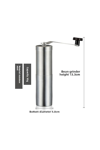 Trendooze Geçitli Paslanmaz Çelik Manuel Kahve Öğütücü El Kranklı Bordo Taşınabilir Bordo