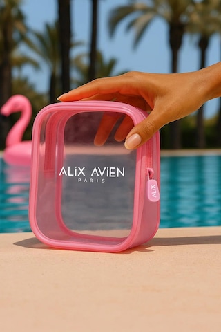 Alix Avien Pembe Mini Makyaj Çantası