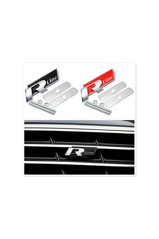 Volksvagen R Line Metal Ön Panjur Logo Arma Sticker