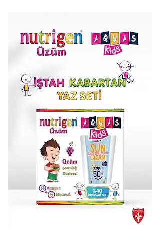 Nutrigen Üzüm 200 ML + Aquas Kids Çocuk Güneş Kremi SPF50+ 100 ML