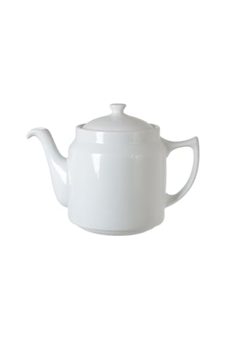 Porselen Tek Demlik Kahveci Model Bitki Demleme Beyaz 1250ml