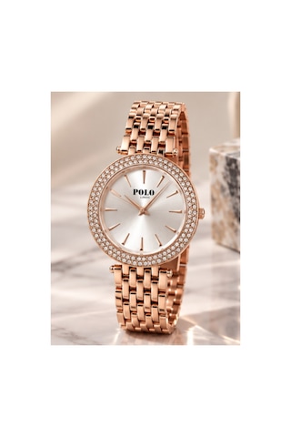 Taşlı Kadın Kol Saati Rose Gold - 573470022 Sarı