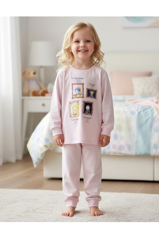 Kız Çocuk Pijama Takım St09547 Pembe