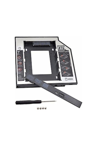 Lexroo 12.7mm Hdd Caddy Dvd Ssd Kutu Sata Cd Kızak İkinci Harddisk Laptop Notebook 4717