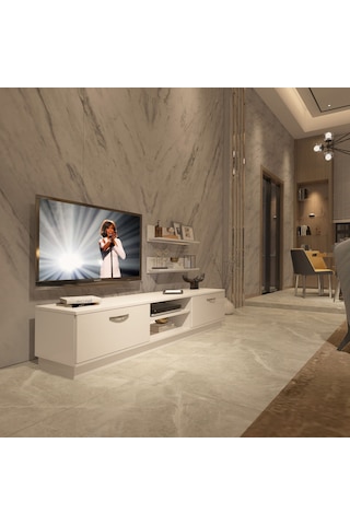 Decoraktiv Eko 4b Slm Dvd Tv Ünitesi Tv Sehpası Beyaz