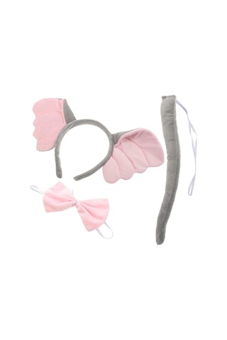 Fil Cosplay Aksesuarları Seti Fil Kulakları Başlık Kuyruk Papyonlu Hayvan Kostüm Aksesuarları Hy Diğer