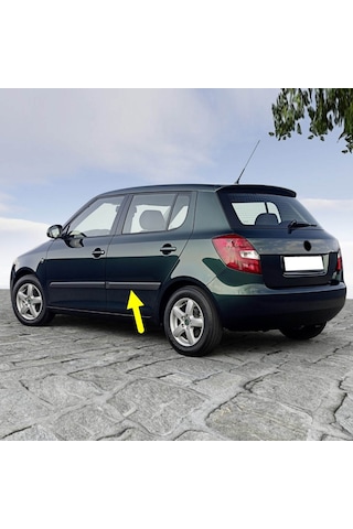 Skoda Fabia 2 2007-2010 Sol Arka Kapı Çıtası Düz 5j0853753