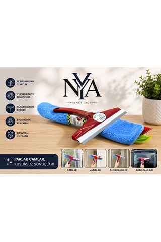 Mikrofiber Bez + Cam Çek Seti Pratik Ve İz Bırakmayan Temizlik