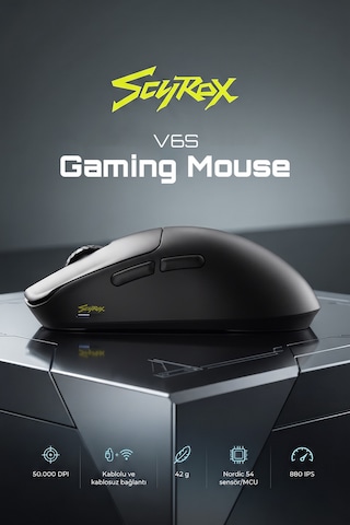 Scyrox V6s Kablosuz 400mah 42gr 50.000dpı 8k Profesyonel Gaming Oyuncu Mouse -