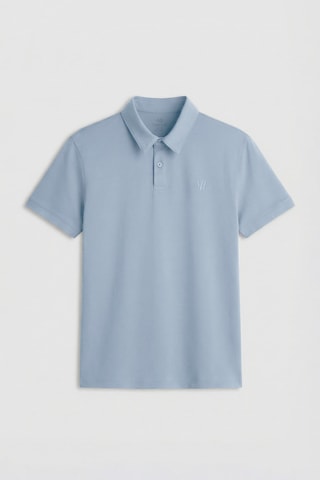 Tommylife Tommy Life Buz Mavi Basic Göğüs Logolu Standart Kalıp Triko Polo Yaka Erkek T-shirt - 87768 Buz Mavi
