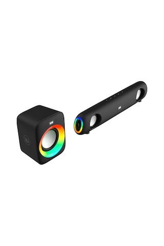 Soaiy SH11 Taşınabilir Kablosuz Bluetooth Speaker Hoparlör - Renkli Işıklı Ses Bombası - USB & Aux - ZORE-219772