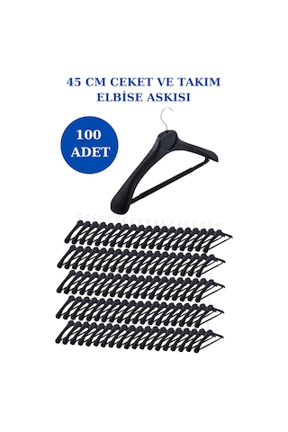Ceket Elbise Askısı Plastik Yüksek Kalite Kıyafet Takım Elbise Askısı 100 Adet Diğer