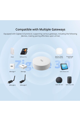 Lemestar "sonoff Snzb-02p Akıllı Zigbee 3.0 Sıcaklık Ve Nem Sensörü - Uzaktan Takip Ve Alarm Özellikli"