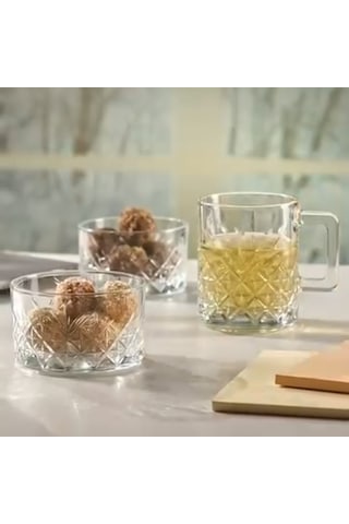 Paşabahçe Timeless Kupa Çerez Takımı- 4 Fincan & 4 Çerezlik