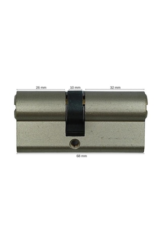 Barel Kilit Göbeği Silindir, Zamak, Nikel, 68 Mm
