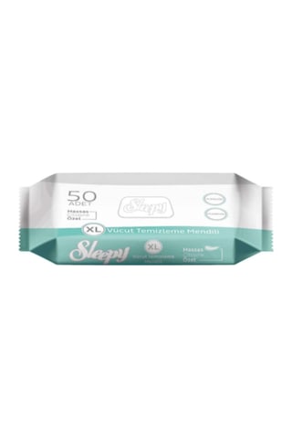 Sleepy Vücut Temizleme Mendili Xl 50'Li Yatak Hastaları Için (6 Paket) Vücut Temeizleme Mendili 6