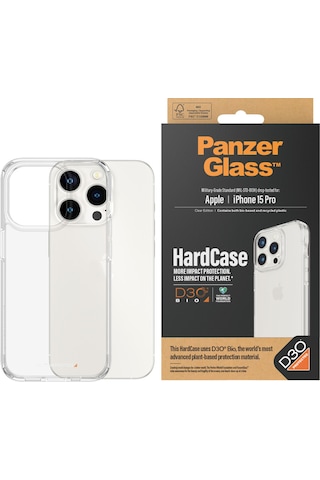 Hardcase Apple Uyumlu iPhone 15 Pro D3o Darbeye Karşı Korumalı Şeffaf Telefon Kılıfı Şeffaf