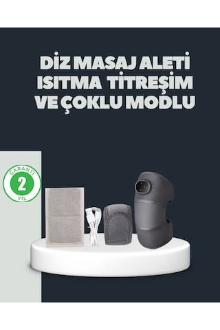 Isıtmalı Titreşimli Diz Masaj Cihazı 3d Rezonans Teknolojili Açık Bej