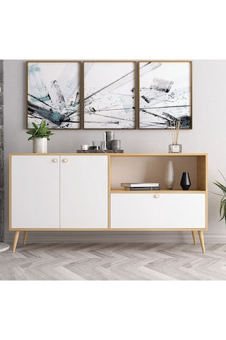 Floradesign Zara Konsol / Konsol / Çok Amaçlı Dolap 160 Cm Meşe