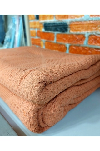 2 Adet Şaheser %100pamuk Çift Kiş. Pike240x220 Tek Pike -portakal Turuncu