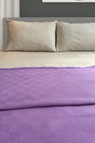 Alla Turca Çift Kişilik Doğal Pamuk Pike Mor
