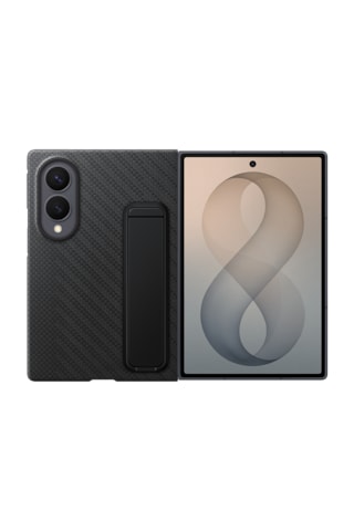 Samsung Galaxy Uyumlu Z Fold8 Standlı Karbon Kılıf