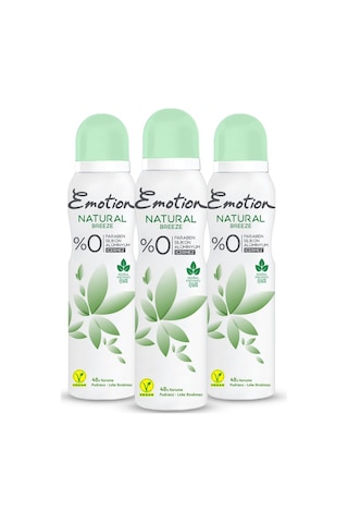 Emotion Natural Breeze Kadın Sprey Deodorant 3 x 150 ML