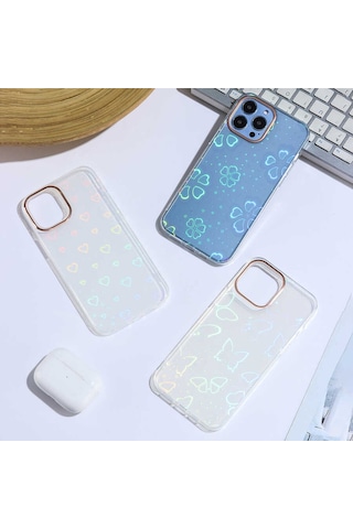 Apple Uyumlu iPhone 13 Pro Zore Sidney Desenli Sert Kapak